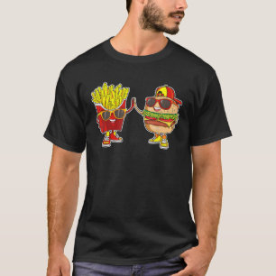 Camiseta Burger y Fries Trendy Weird BFF Fast Food