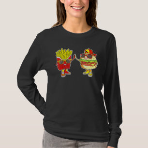 Camiseta Burger Y Fries Trendy Weird Bff Fast Food Who Lo
