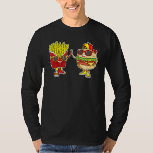 Camiseta Burger Y Fries Trendy Weird Bff Fast Food Who Lo