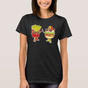 Camiseta Burger Y Fries Trendy Weird Bff Fast Food Who Lo