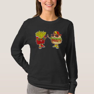 Camiseta Burger Y Fries Trendy Weird Bff Fast Food Who Lo