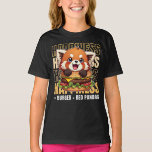 Camiseta Burger Y Pandas Rojos Me Hacen Feliz