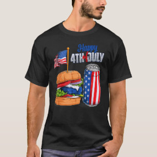 Camiseta Burger Y Soda Pueden Eeuu Bandera Estadounidense 4