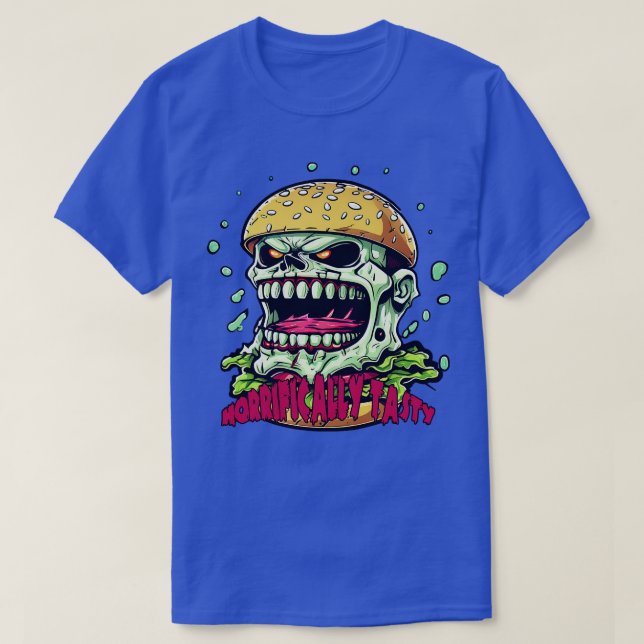 Camiseta Burger Zombie Horriblemente Tasty (Diseño del anverso)
