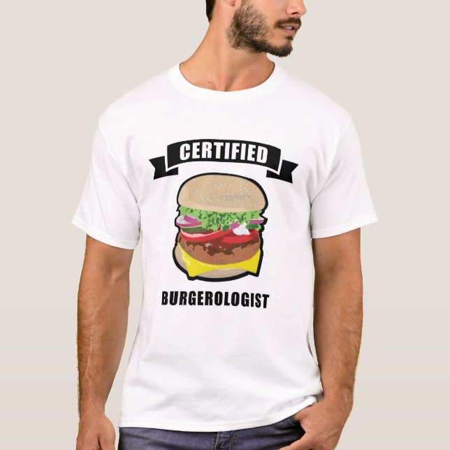 Camiseta Burgerólogo certificado - Funny Burger Design (Anverso)