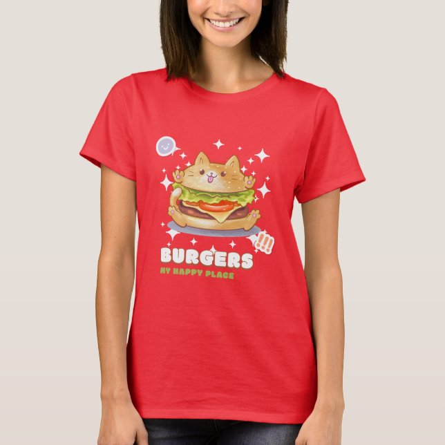 Camiseta Burgers My Happy Place (Anverso)