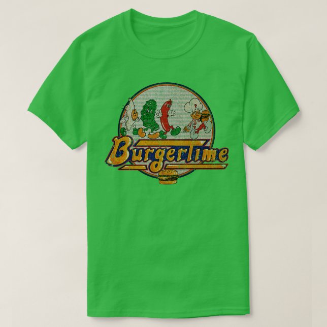 Camiseta BurgerTime Y Friend 1982 TShirt (Diseño del anverso)