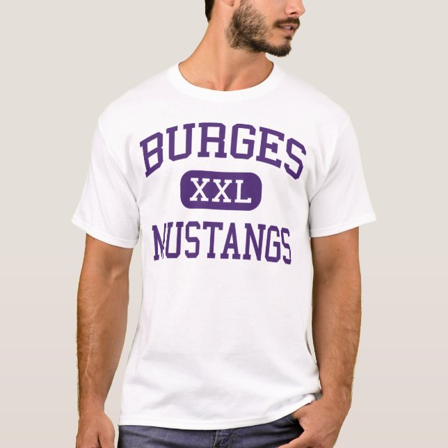 Camiseta Burges - mustangos - High School secundaria - El (Anverso)