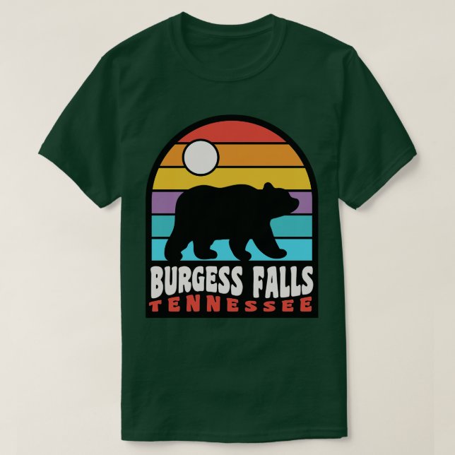Camiseta Burgess Falls Parque Estatal Senderismo Tennessee  (Diseño del anverso)