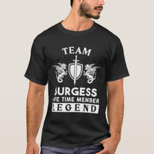 Camiseta Burgess Name T Shirt - Burgess Legend Lifetime Mem