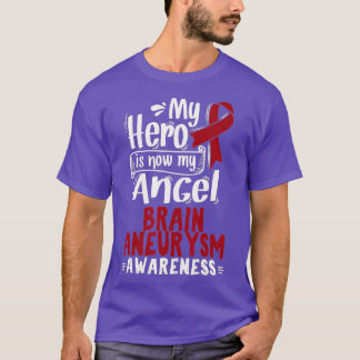 Camiseta Burgundy Awareness Ribbon Brain Aneurysm