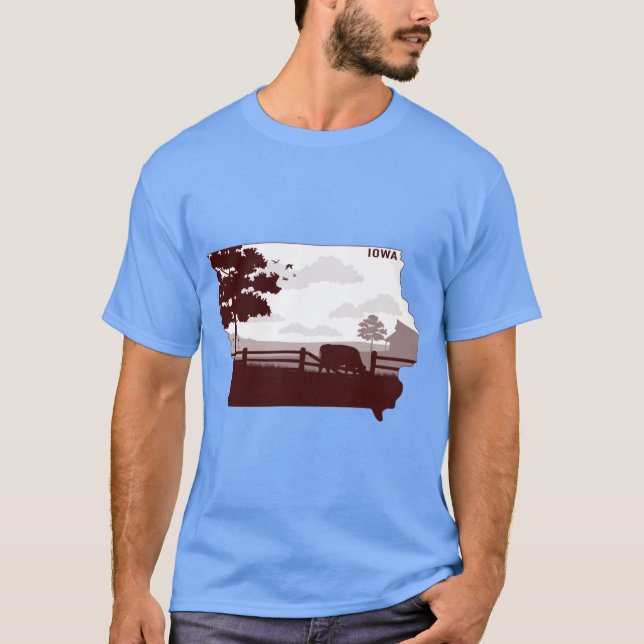 Camiseta Burgundy Iowa (Anverso)