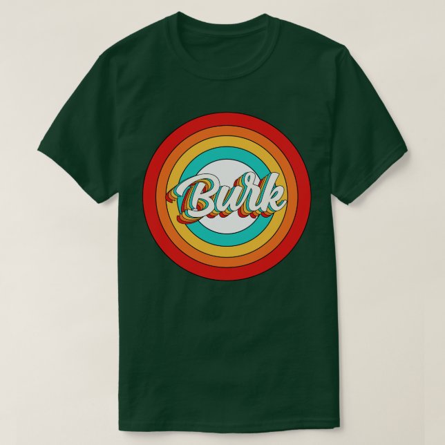 Camiseta Burk Name Shirt Vintage Burk Circle (Diseño del anverso)