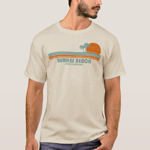 Camiseta Burkes Beach South Carolina Sun Palm Trees
