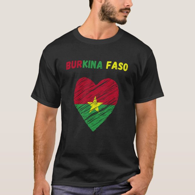 Camiseta Burkina Faso Flag Holiday Burkina Faso Heart Burki (Anverso)