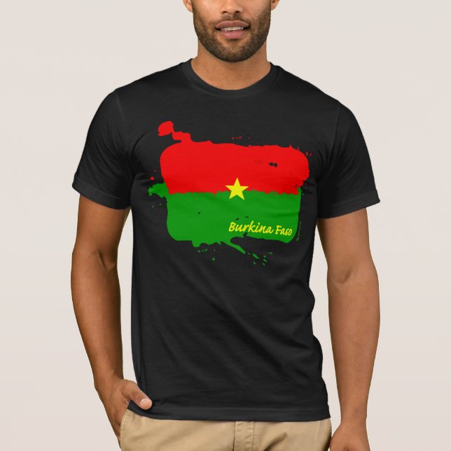 Camiseta Burkina Faso (Grunge) (Anverso)