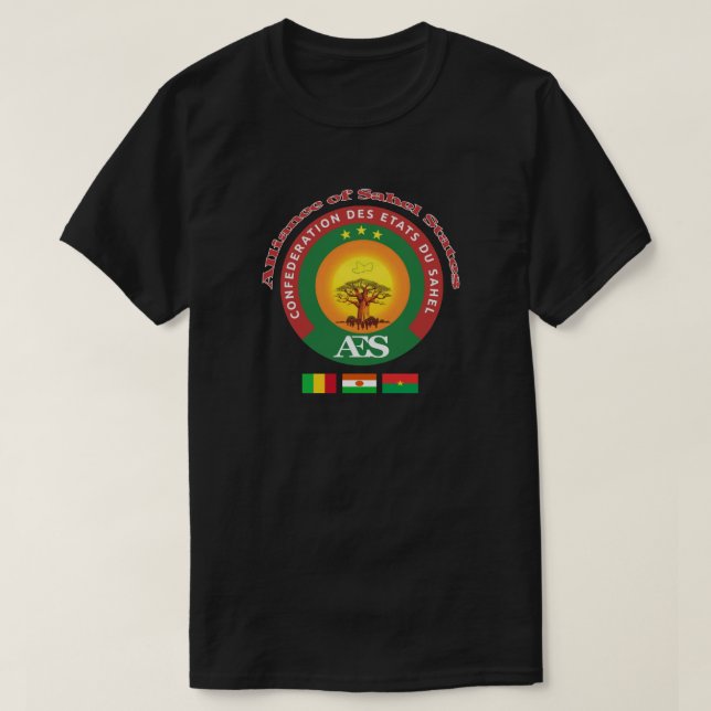 Camiseta Burkina Faso, Malí, Níger Alianza de Estados del S (Diseño del anverso)