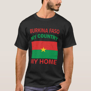 Camiseta Burkina Faso Mi país Mi hogar Hombres Bandera Burk
