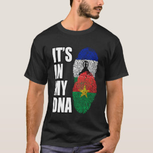 Camiseta Burkina Faso Y Basotho Mezclan Bandera Del Patrimo