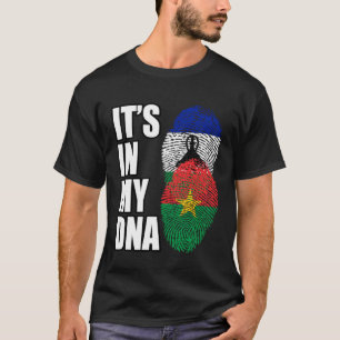Camiseta Burkina Faso Y Basotho Mezclan Bandera Del Patrimo