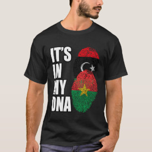 Camiseta Burkina Y Libia Mezclan Bandera Del Patrimonio De 