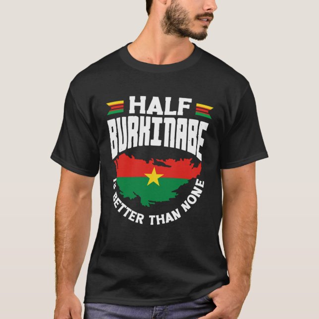 Camiseta Burkinabe Burkina Faso Half Burkinabe Flag (Anverso)