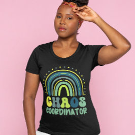 Camiseta Burla del coordinador del caos Boho Rainbow Teache