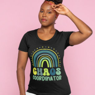 Camiseta Burla del coordinador del caos Boho Rainbow Teache