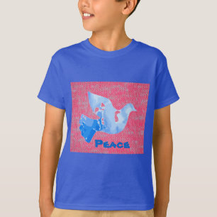 Camiseta Burla rosa Patrón Paz Arte Destino de Amor