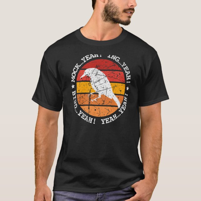Camiseta Burla Sí Ing Sí Pájaro Sí Dumb Retro Mockingbir (Anverso)