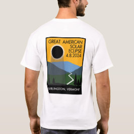 Camiseta Burlington, cartel de viaje de VT Eclipse