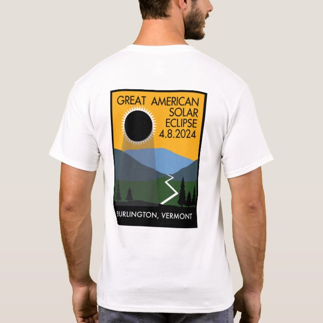 Camiseta Burlington, cartel de viaje de VT Eclipse (Reverso)