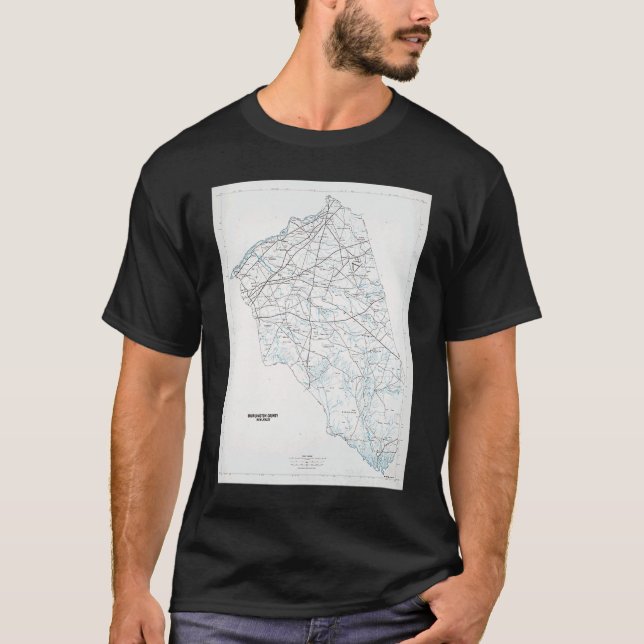 Camiseta Burlington County NJ Map 1986 (Anverso)