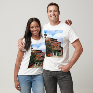 Camiseta Burlington NJ - Calle en el distrito histórico