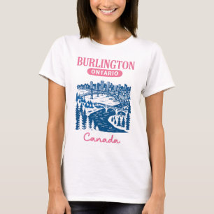 Camiseta Burlington Ontario Canadá Cielo Pastel Encantador