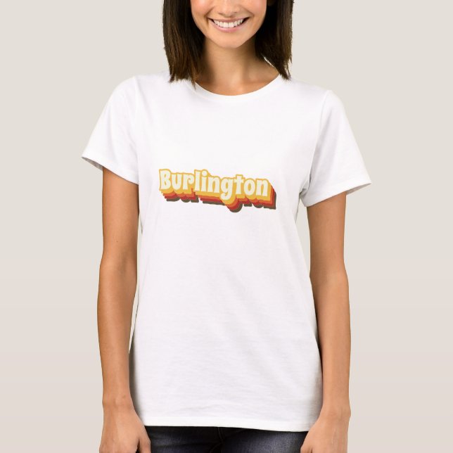 Camiseta Burlington Retro Vintage Textos (Anverso)