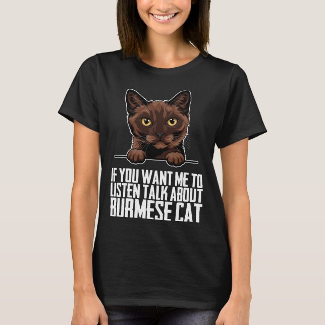 Camiseta Burmese Burmese cat Burmese mother (Anverso)