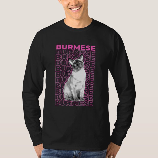 Camiseta Burmese Cat Pastel Aesthetic (Anverso)