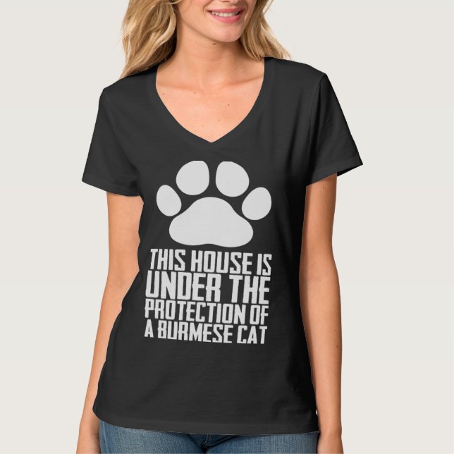 Camiseta Burmese cats  Burmese mom  Burmese kitten (Anverso)
