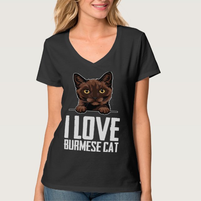 Camiseta Burmese cats  Burmese mom  Burmese kitten  3 (Anverso)