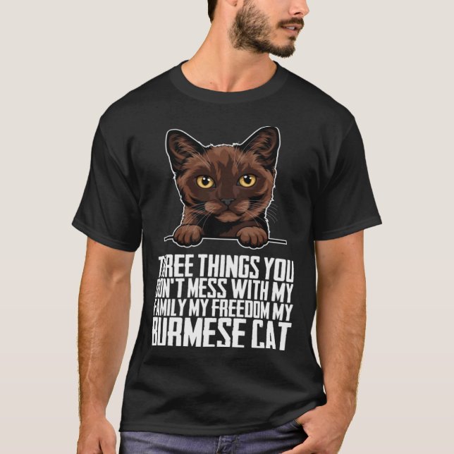 Camiseta Burmese kitten  Burmese mother  Burmese mom (Anverso)