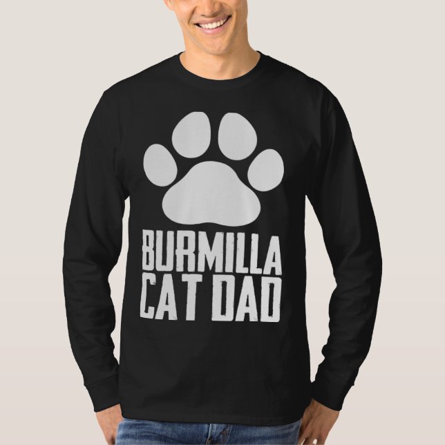 Camiseta Burmilla cat dad (Anverso)