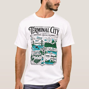 Camiseta Burnaby Columbia Británica Canadá horizonte Montañ