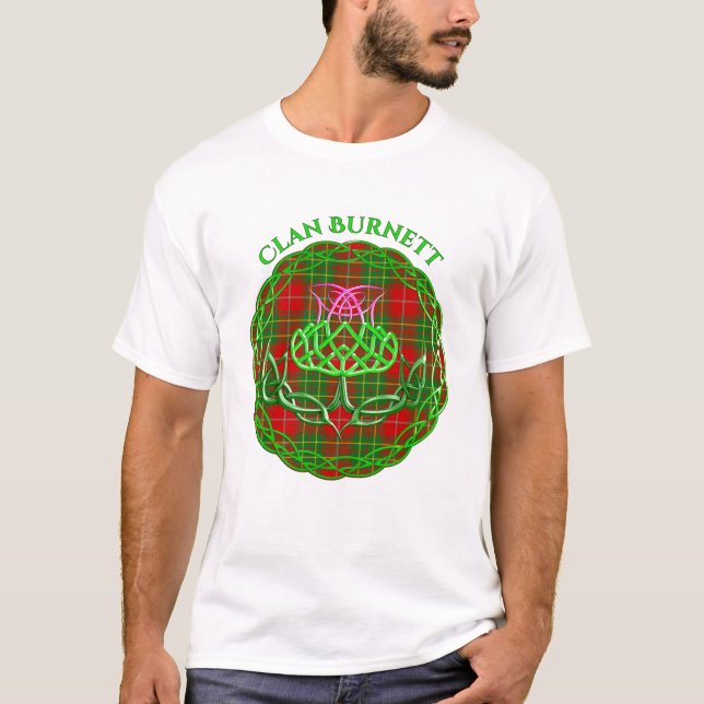 Camiseta Burnett Scottish Tartán Celtic Thistle (Anverso)
