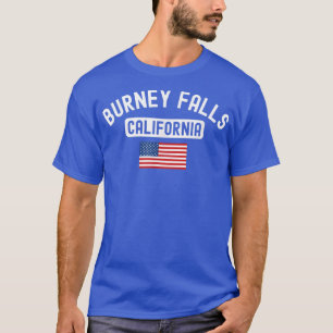 Camiseta Burney Falls California Bandera USA Vintage Cali B
