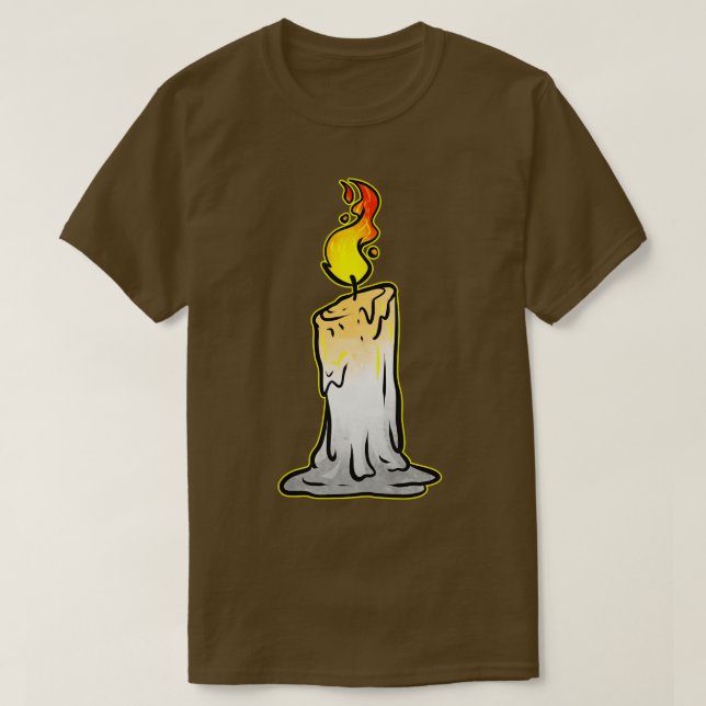 Camiseta Burning Candle Halloween (Diseño del anverso)