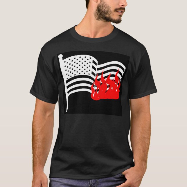 Camiseta Burning de la bandera (Anverso)