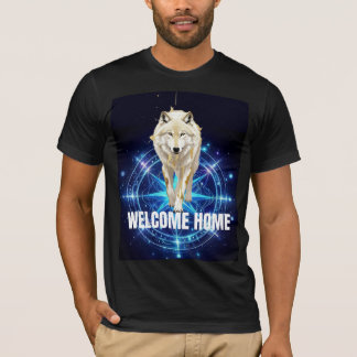 Camiseta Burning Man Wolf Geometría Sagrada Neon C