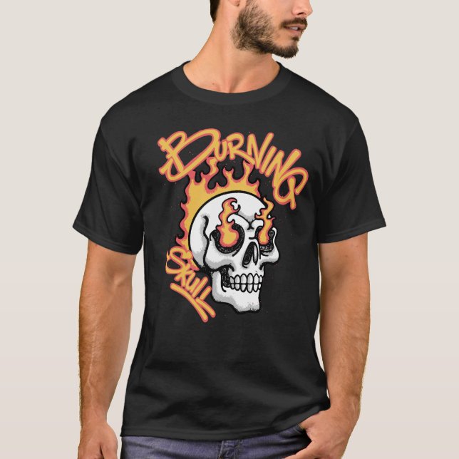 Camiseta Burning Skull Streetwear (Anverso)
