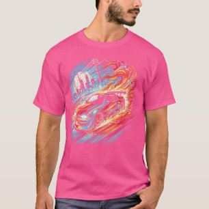 Camiseta Burnout Retro Street Car Carreras Art M